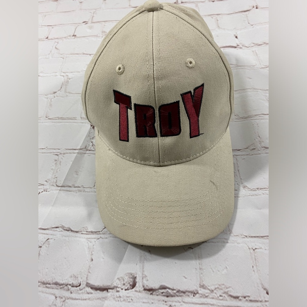 Pacific Headwear Troy University Beige Baseball Cap